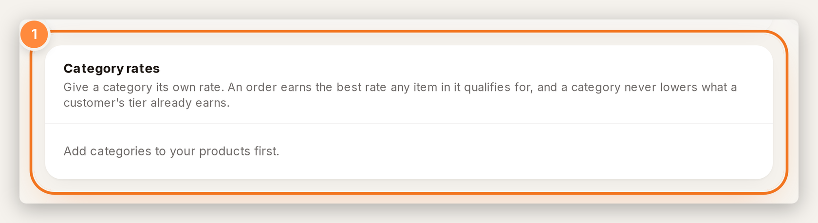 Category rates empty state