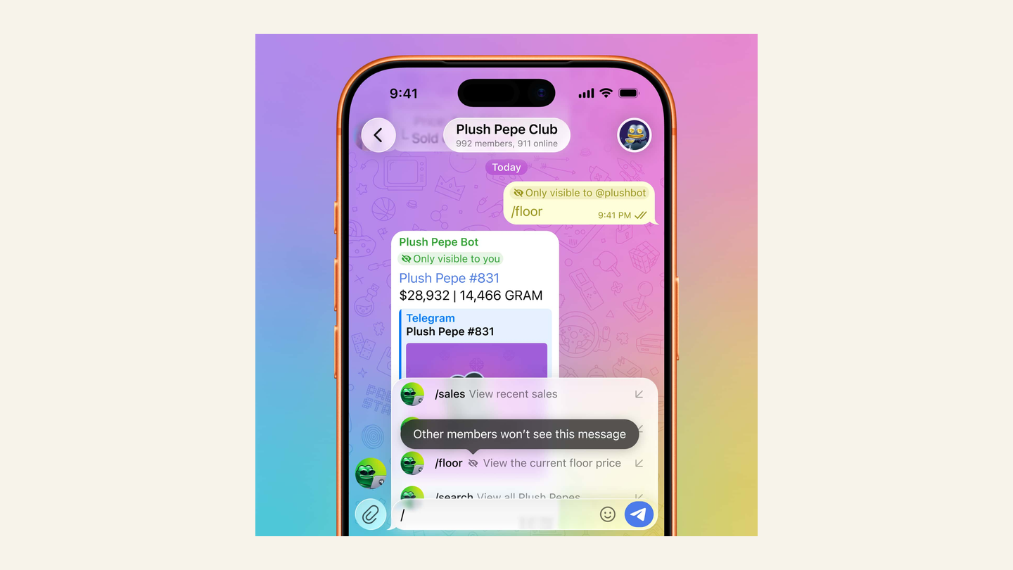 Ephemeral bot command in a group: only the sender sees the reply