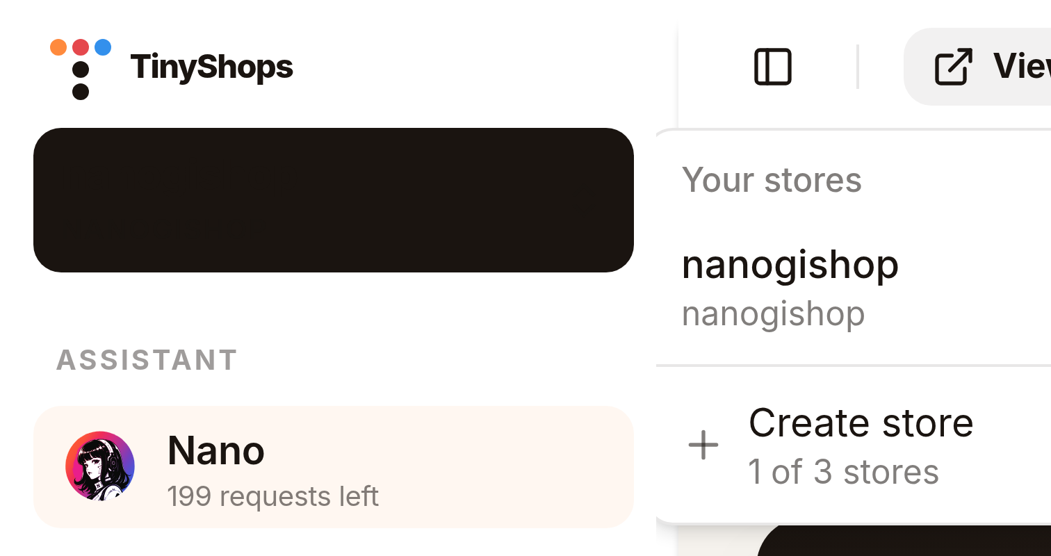 One account, several shops: switch without signing out